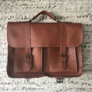 Leather Vintage Style Backpack Briefcase